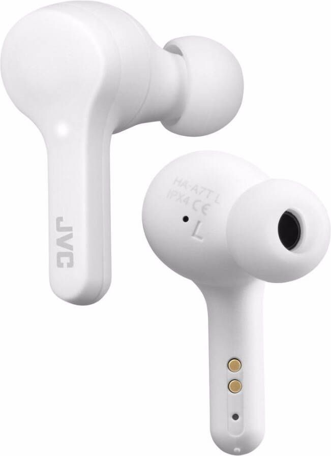 JVC Inner Ear hoofdtelefoon HA A7T Wit Bluetooth met oplaadcase