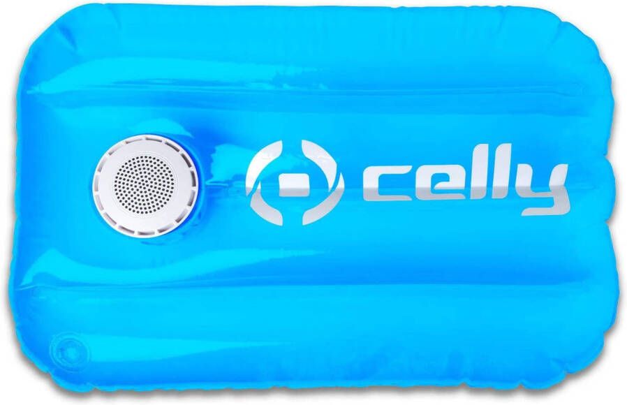 Celly Opblaasbaar Kussen Met Speaker 22 X 30 Cm Blauw 3 delig