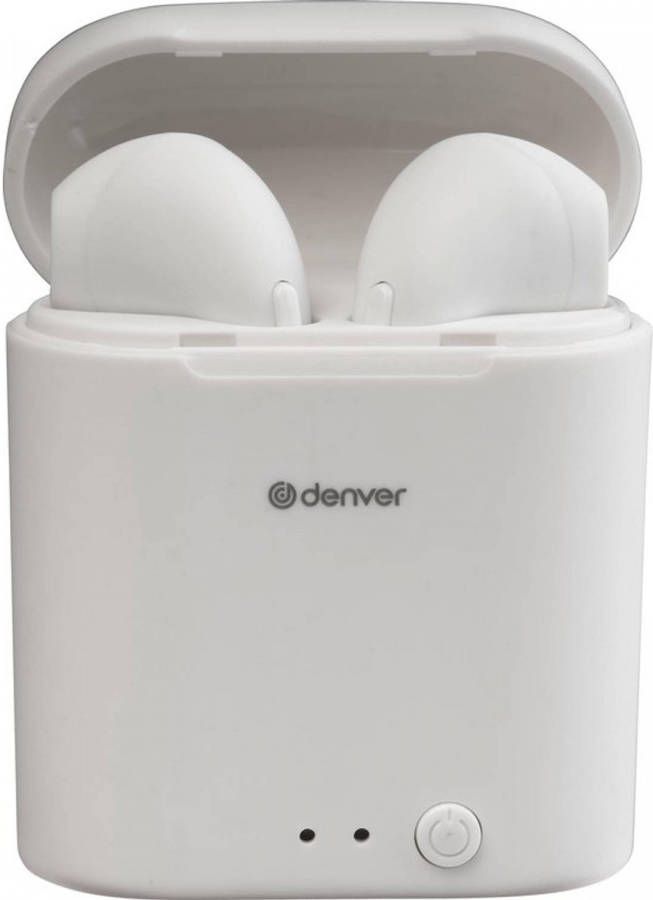 Denver Oordopjes Draadloos Met Oplaadcase Wit