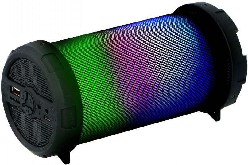Dunlop Bluetooth Speaker Draadloos Draagbaar 3 Watt Led Lichtshow