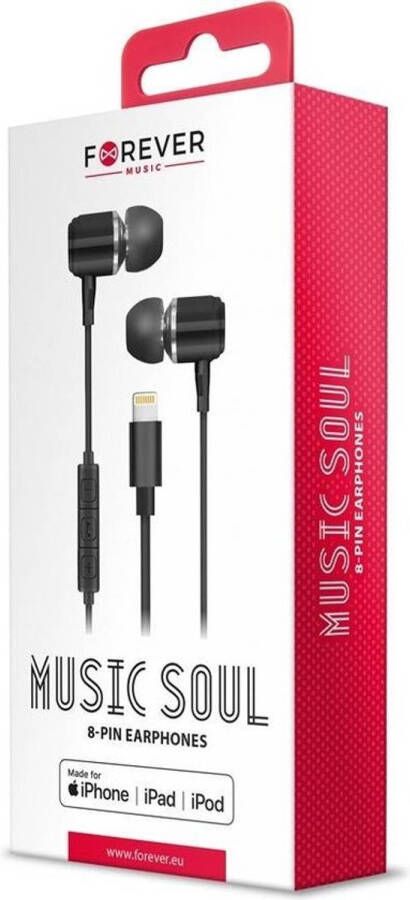 Forever Music Soul Lightning Stereo Oortelefoon Met Microfoon Wit Mfi