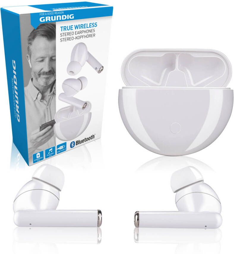 Grundig Oordopjes Draadloos Bluetooth Met Microfoon Wit