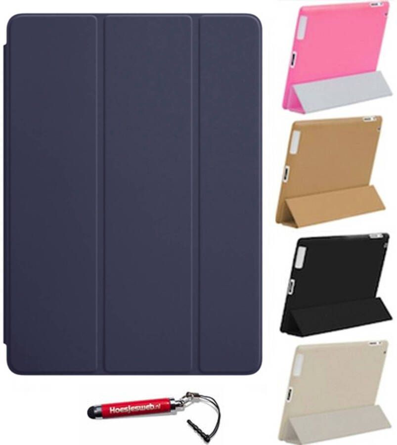 HEM Apple Ipad 10.2(2019/2020)Smart/Vouw Hoes Donker Blauw Met Hoesjeswebstylus Ipad Hoes, Tablethoes