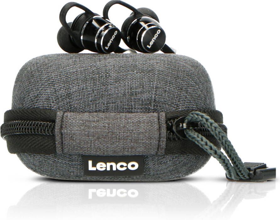 Lenco Sweatproof Bluetooth® Oordopjes Inclusief Powerbank Case Epb 160bk Zwart grijs