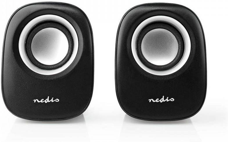 Nedis CSPR10020BK mini luidsprekersysteem voor PC, laptop of tablet 3.5 mm