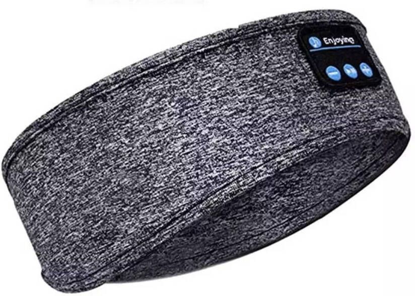 Stole my day Slaap Koptelefoon Draadloos Slaapmasker Bluetooth Luidspreker Oplaadbaar Via Usb Grijs
