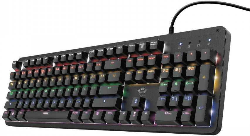 Trust GXT 863 Mazz Mechanisch Gaming Toetsenbord Qwerty Toetsenbord Zwart
