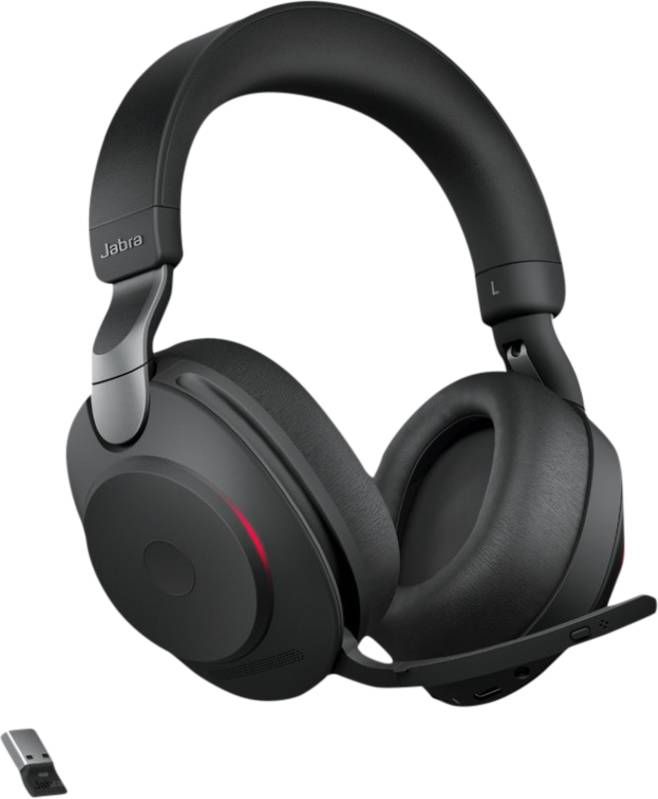 Jabra Evolve2 85 Link380a MS Stereo Stand Black