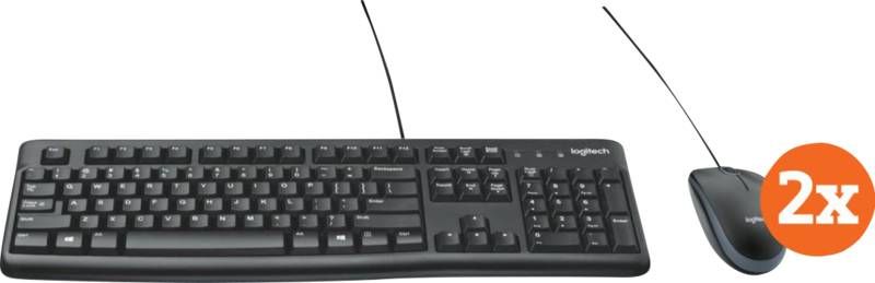 Logitech MK120 Toetsenbord en Muis QWERTY 2 Pack