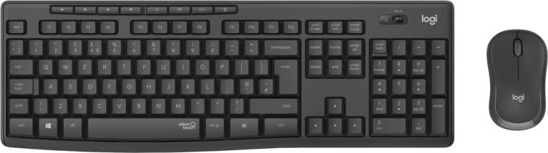 Logitech MK295 Silent Draadloze Toetsenbord en Muis Zwart QWERTY