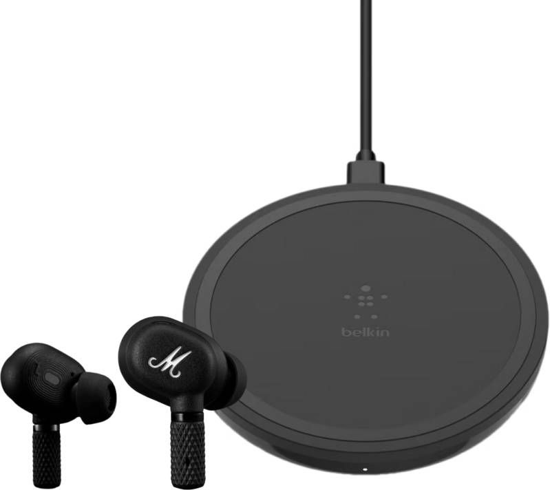 Marshall Motif ANC + Belkin Boost Up Draadloze Oplader 10W Zwart