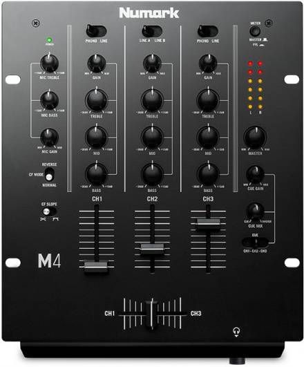 Numark M4 Total Black 3 kanaals scratch mixer