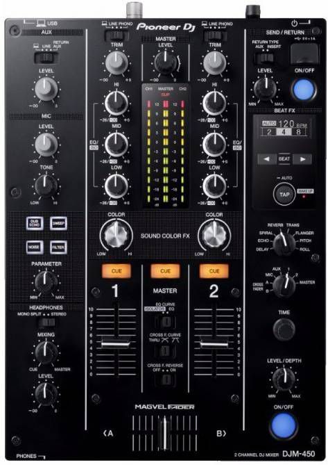 Pioneer DJ DJM 450 2 kanaals dj mixer