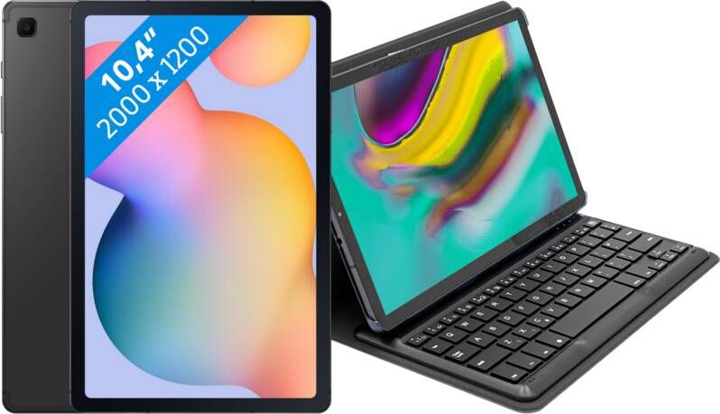 Samsung Galaxy Tab S6 Lite(2022)64 GB Wifi + 4G Grijs + Targus Toetsenbord Hoes Zwart