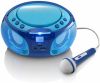 Lenco SCD 650BU Draagbare FM Radio CD/MP3/USB microfoon en licht effecten Blauw online kopen