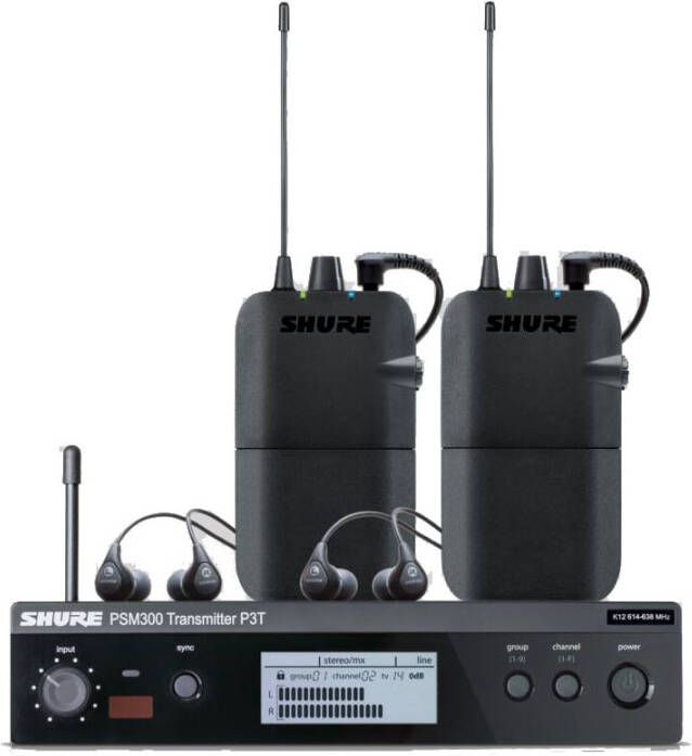 Shure PSM300 Twinpack draadloos in ear monitorsysteem