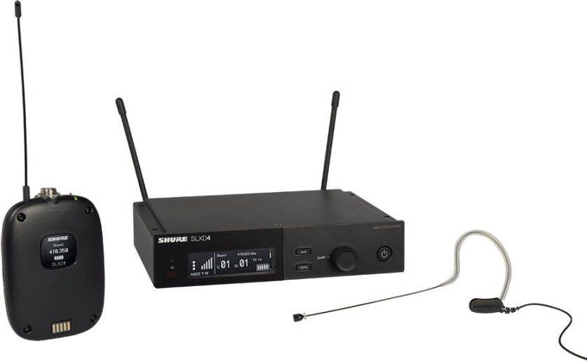 Shure SLXD14/153B H56 draadloze MX153 headset microfoon set
