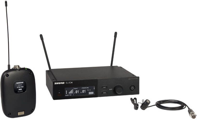 Shure SLXD14/85 K59 draadloze WL185 dasspeld microfoon set