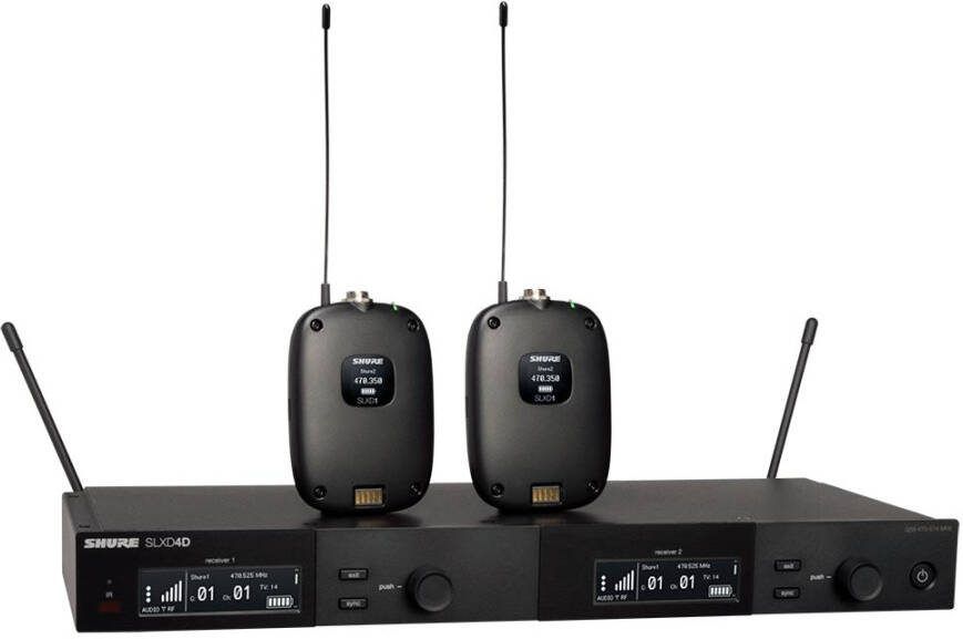 Shure SLXD14DE K59 dubbel draadloos bodypacksysteem
