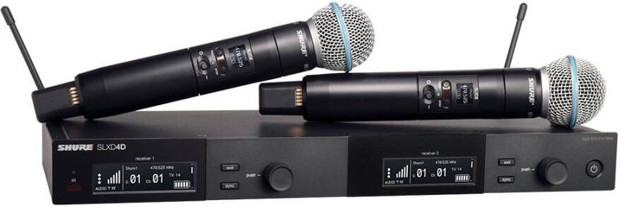 Shure SLXD24D/B58 H56 dubbel draadloos microfoonsysteem
