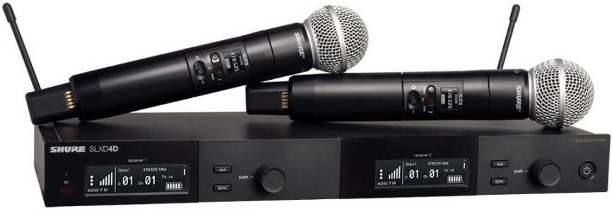 Shure SLXD24D/SM58 H56 dubbel draadloos microfoonsysteem