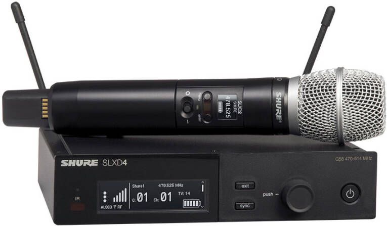 Shure SLXD24/SM86 H56 draadloze SM86 microfoon set