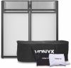 Vonyx DB4 Pro opvouwbare DJ Booth met witte en zwarte lycra doeken online kopen