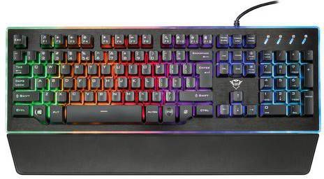Trust GXT 860 Thura Gaming Keyboard Semi Mechanisch Toetsenbord Zwart