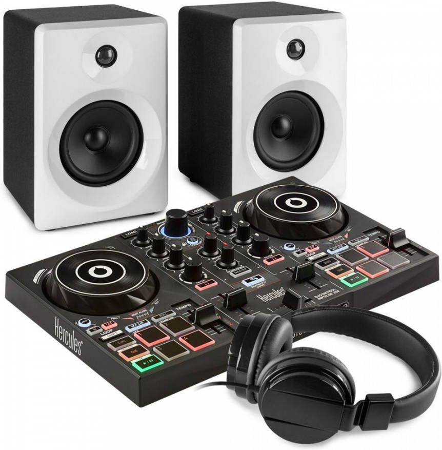 Hercules DJControl Inpulse 200 DJ Set met speakers en koptelefoon