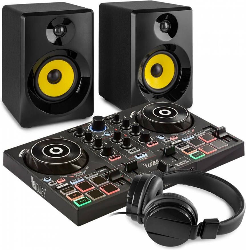 Hercules DJControl Inpulse 200 DJ Set met speakers en koptelefoon