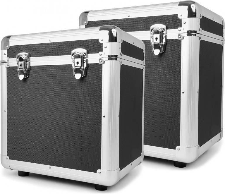 Power Dynamics RC100 12" Platenkoffers Zwart(Set van 2 )