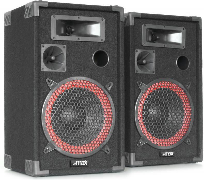 MAX XEN 3508 set PA luidspreker boxen 8" 500W