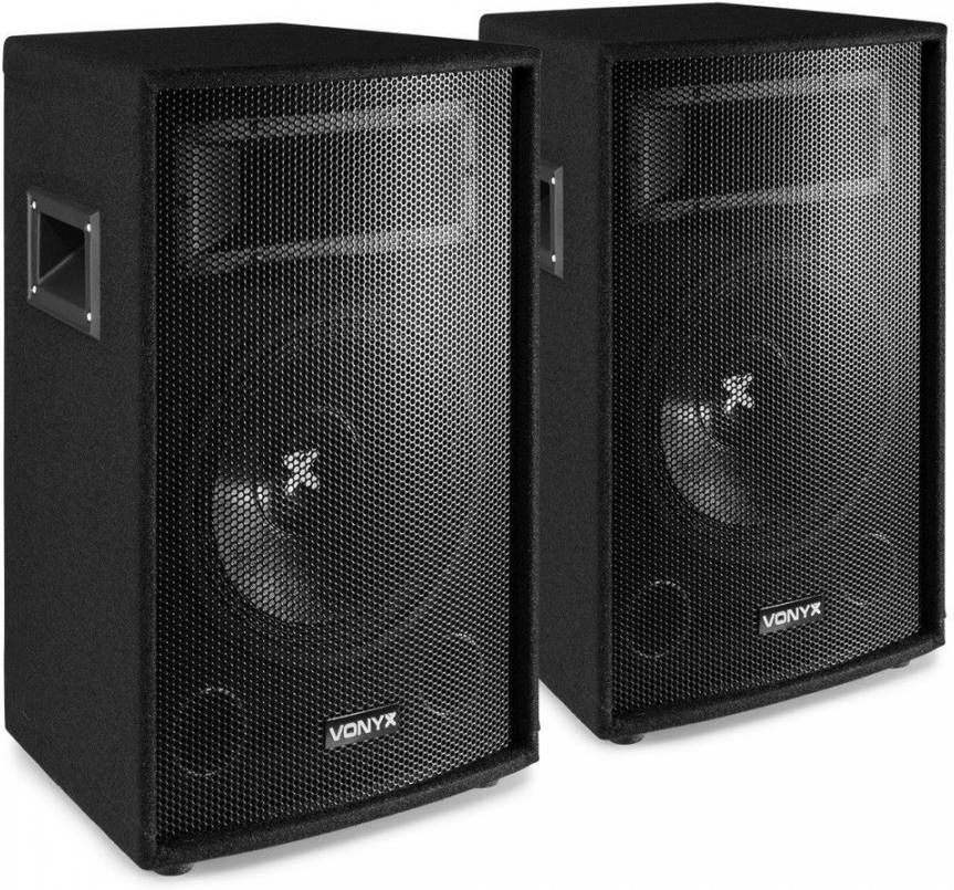 Vonyx SL12 luidsprekerset Twee 12" speakers van 600W(totaal 1200W