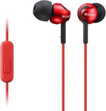 Sony: MDR-EX110AP Koptelefoon In Ear Hoofdtelefoon Rood