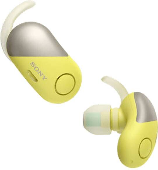 Sony WF-SP700N draadloze in-ears, geel