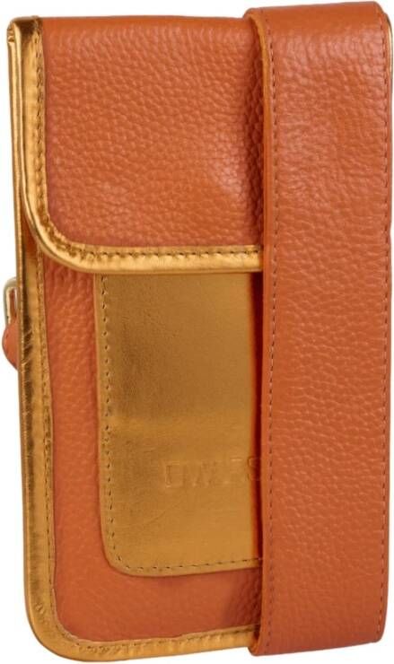 Dwrs Izmir metallic leer Tassen | Orange , Oranje, Dames