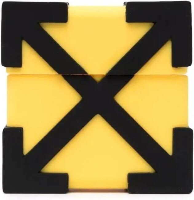 Off White AirPods Pro Case , Geel, Heren