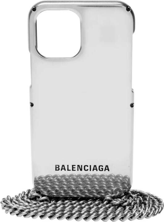 Balenciaga Metalen telefoonhoes Mini Bag , Grijs, Dames
