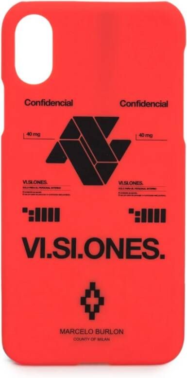 Marcelo Burlon Telefoon accessoire , Rood, Heren