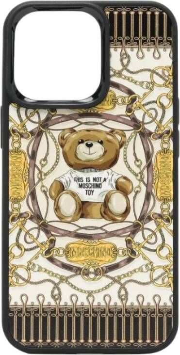 Moschino Telefoon accessoire , Geel, Dames