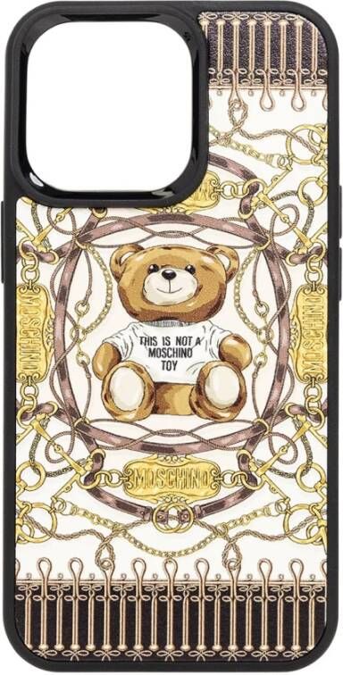 Moschino Telefoon accessoire , Geel, Dames