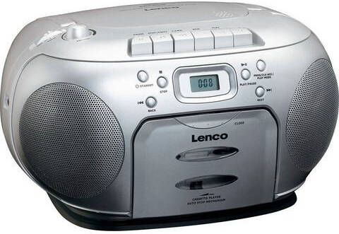 Lenco Portable Fm Radio Cd Cassettespeler Scd 420rd Rood zilver