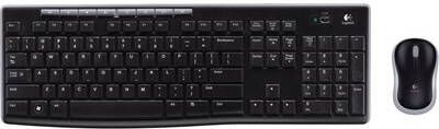 Logitech draadloos toetsenbord en muis MK270, azerty, zwart