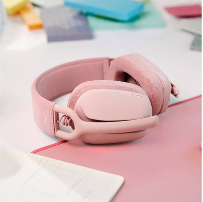 Logitech Zone Vibe 100 draadloze headset(Roze )
