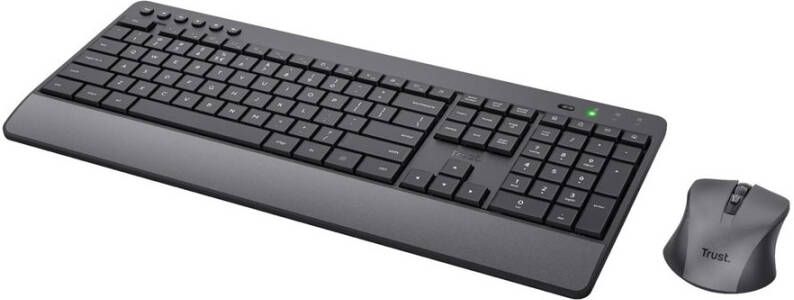 Trust Trezo Comfort Draadloze Keyboard & Mouse Set Toetsenbord Zwart