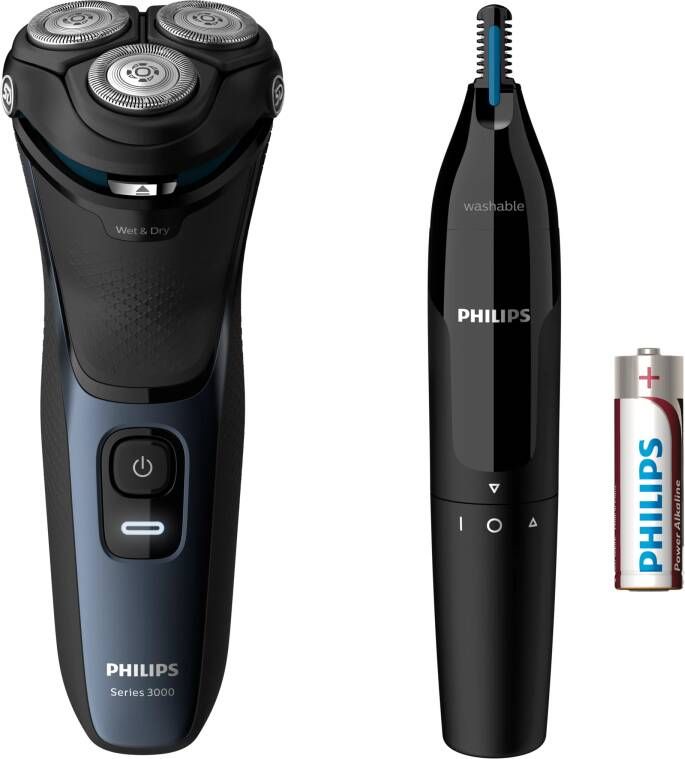 Philips S3134/57 series 3000 + neustrimmer Scheerapparaat Zwart