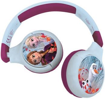 Lexibook Disney Frozen 2 in 1 Bluetooth hoofdtelefoon voor kinderen met ingebouwde microfoon