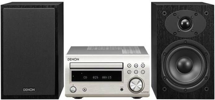 Denon microset D M41 DAB+(Zilver/Zwarte speakers )