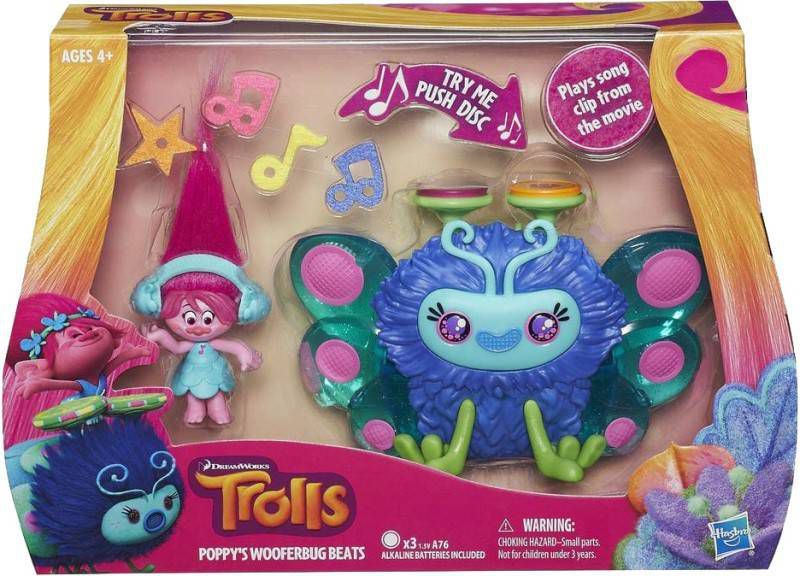Hasbro DreamWorks Trolls Poppy's Wooferbug Beats Speelfiguur