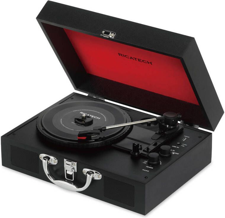 Ricatech RTT25 Executive platenspeler met Bluetooth, zwart